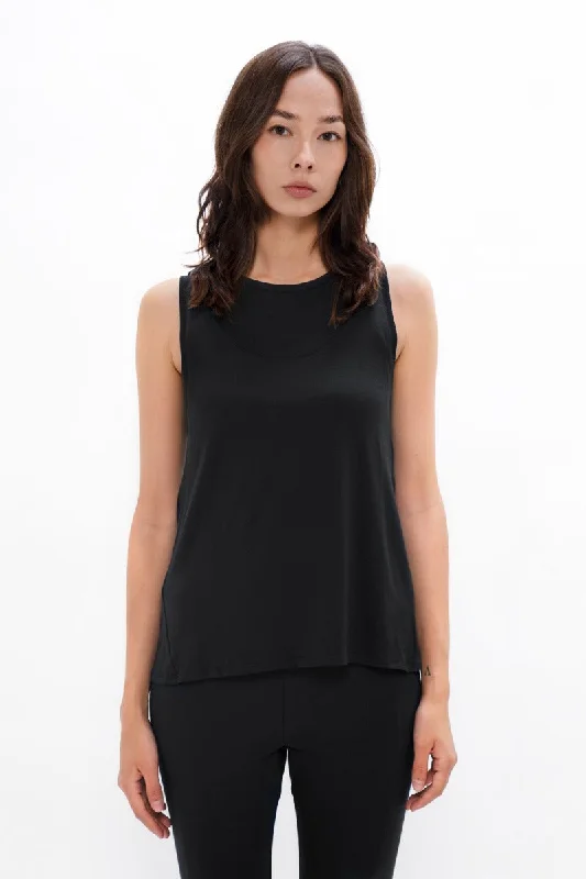 Brussels  - Sports Tank Top - Black Sand modal blend tank