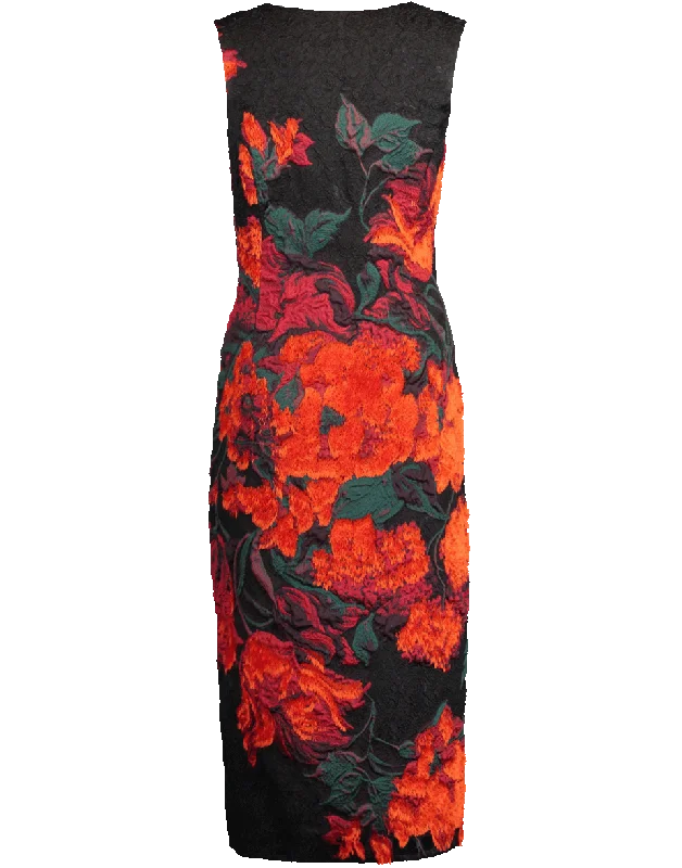 Floral Print Cocktail Dress Tunics Corduroy durable