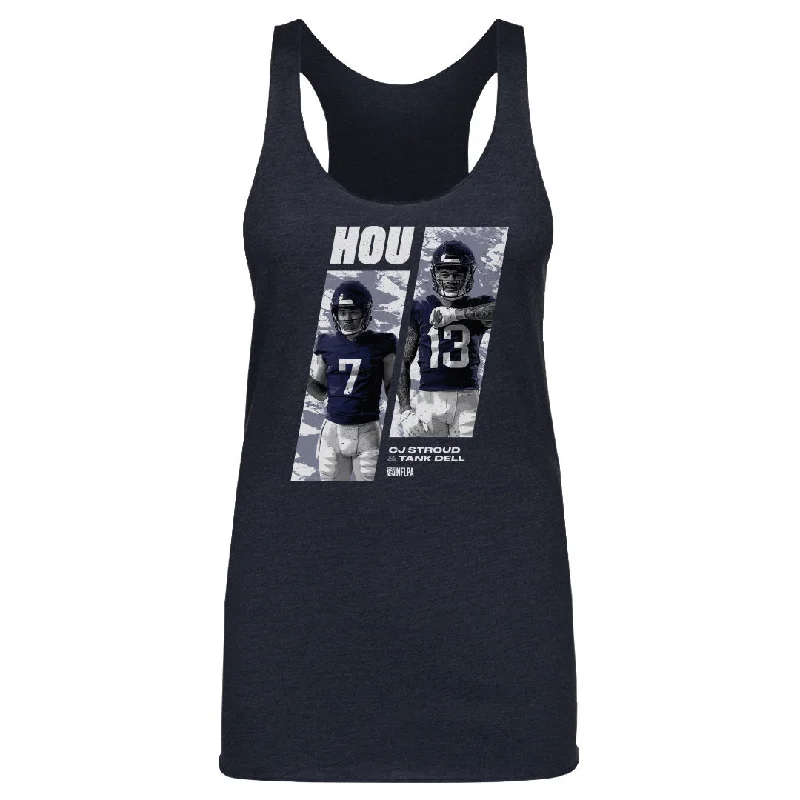 C.J. Stroud & Tank Dell Houston Area Code WHT gold tank top