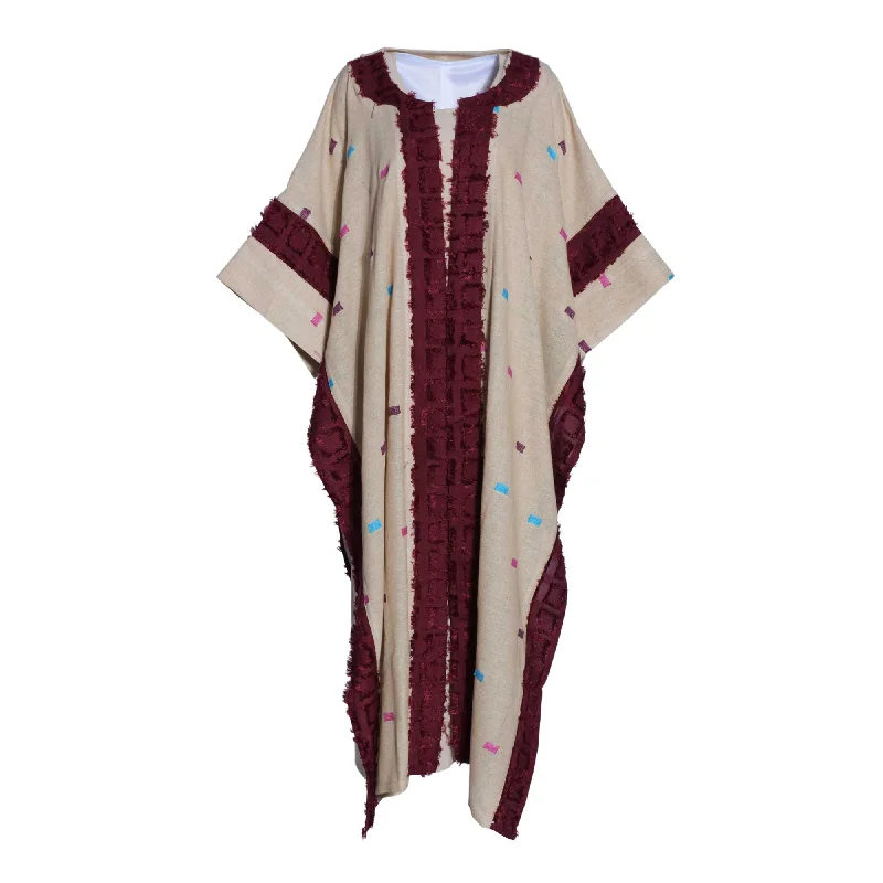 Fahm Dress & Abaya Brown Set, Free Size Tunics Practical durable