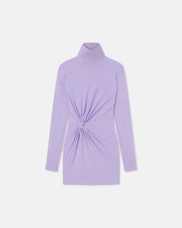 Isano - Sale Mesh-Jersey Mini Dress - Lavender Tunics Luxurious premium