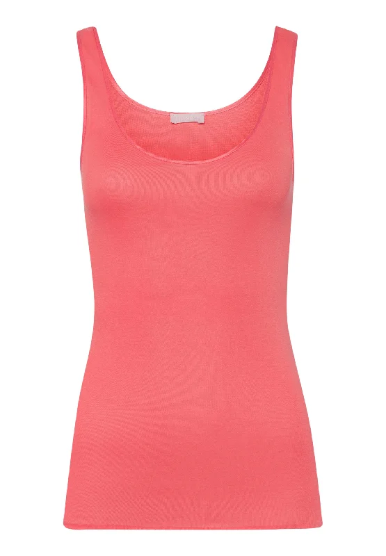 Cotton Seamless Round Neck Cotton Tank Top | Porcelain Rose 71604-2309 fitness tank top