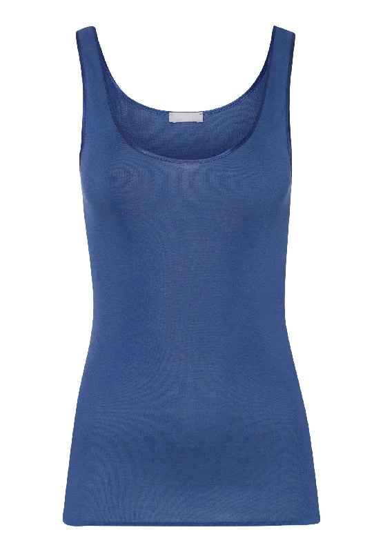 Cotton Seamless Round Neck Cotton Tank Top | True Navy 71604-2604 yoga tank top