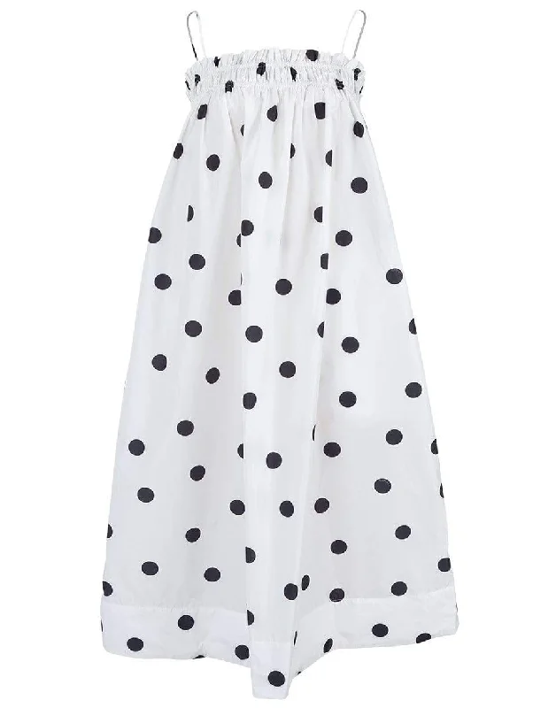 Egret Polka Dot Strap Dress Tunics Prom sequined