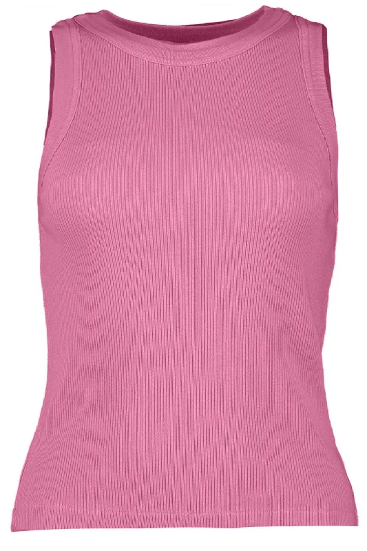 Isabel Rib Tank - Bougainvillea pastel tank top