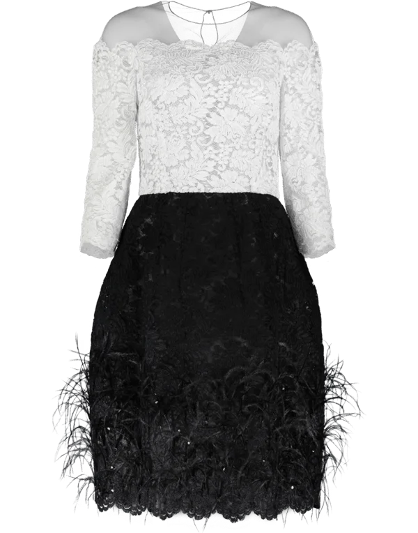 Lace Top Cocktail Dress Tunics Ceremony elegant