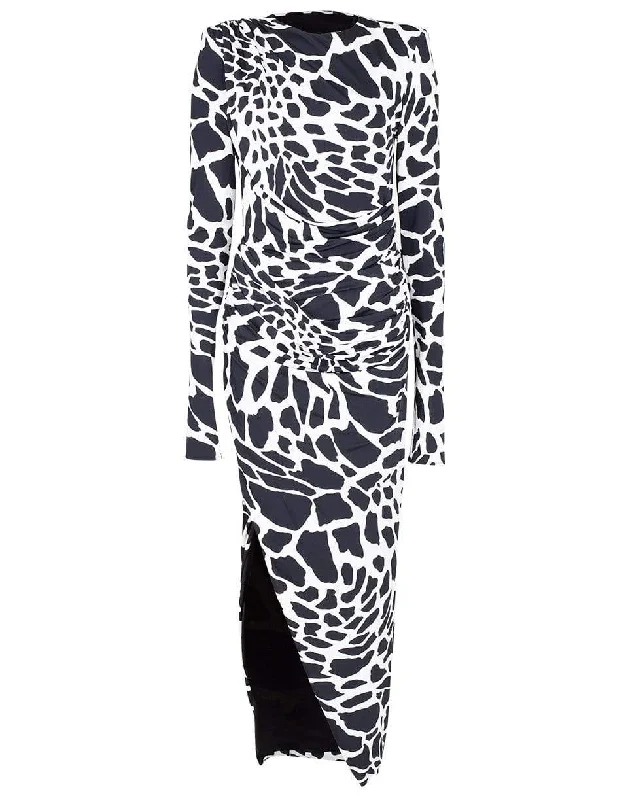 Long Sleeve Giraffe Print Dress Tunics Custom made