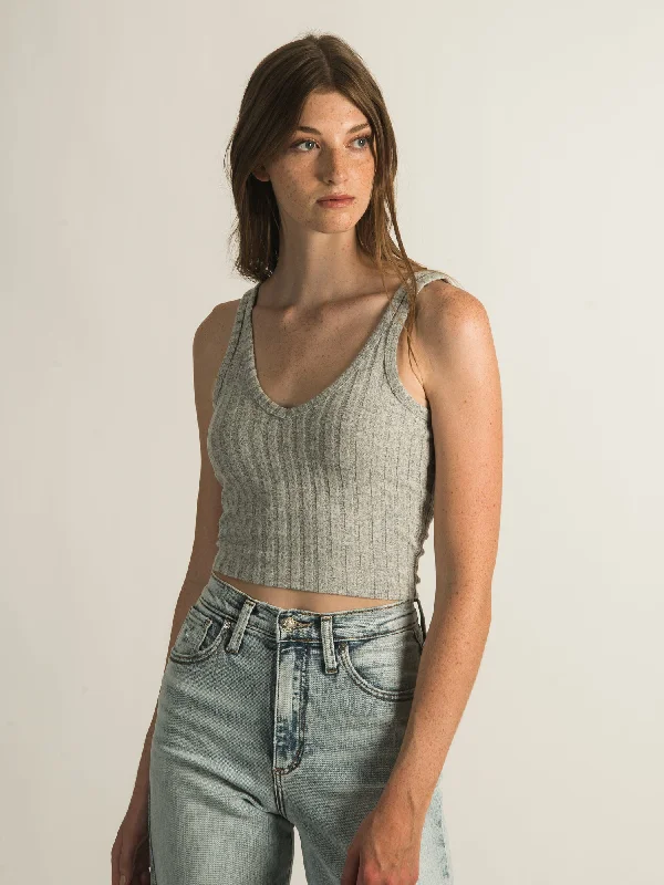 HARLOW RIBBED VNECK TANK TOP - CLEARANCE tie dye tank