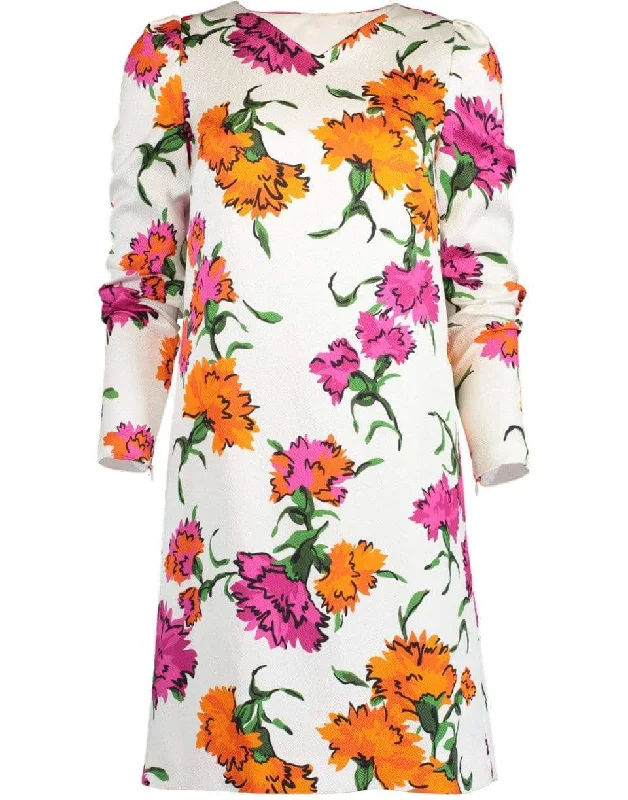 Printed Wide V-Neck Dress Tunics Canvas sturdy