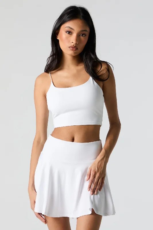 Active Cropped Bungee Tank mesh tank top