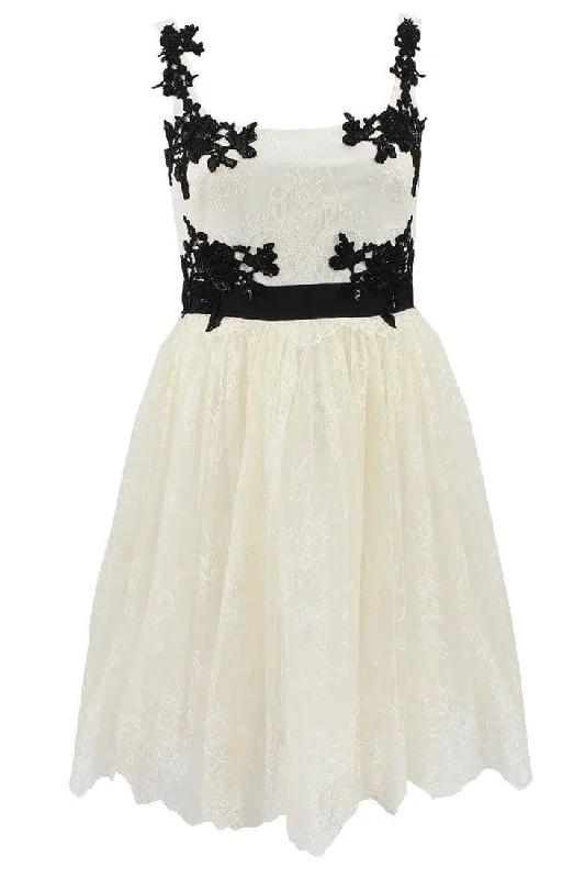 Lace Cocktail Dress With Tulle Skirt Tunics Silk luxurious