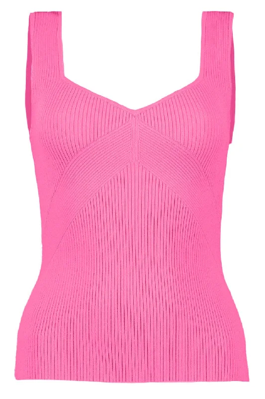 Asher Tank - Magenta slim fit tank