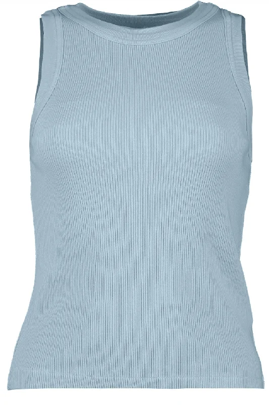 Isabel Rib Tank - Powder gym tank top