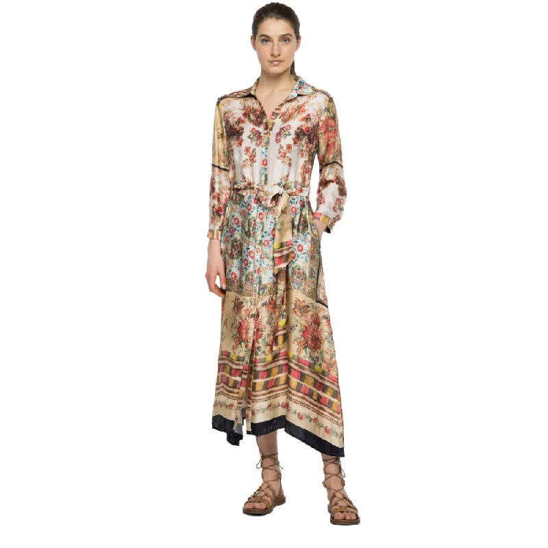 Viscose Dress With Floral Print Tunics Handmade artisanal