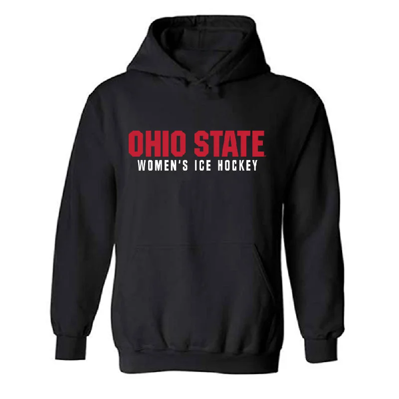 Ohio State - NCAA Women's Ice Hockey : Riley Brengman - Classic Shersey Hooded Sweatshirt Hoodie with Neon Bright Vibrant