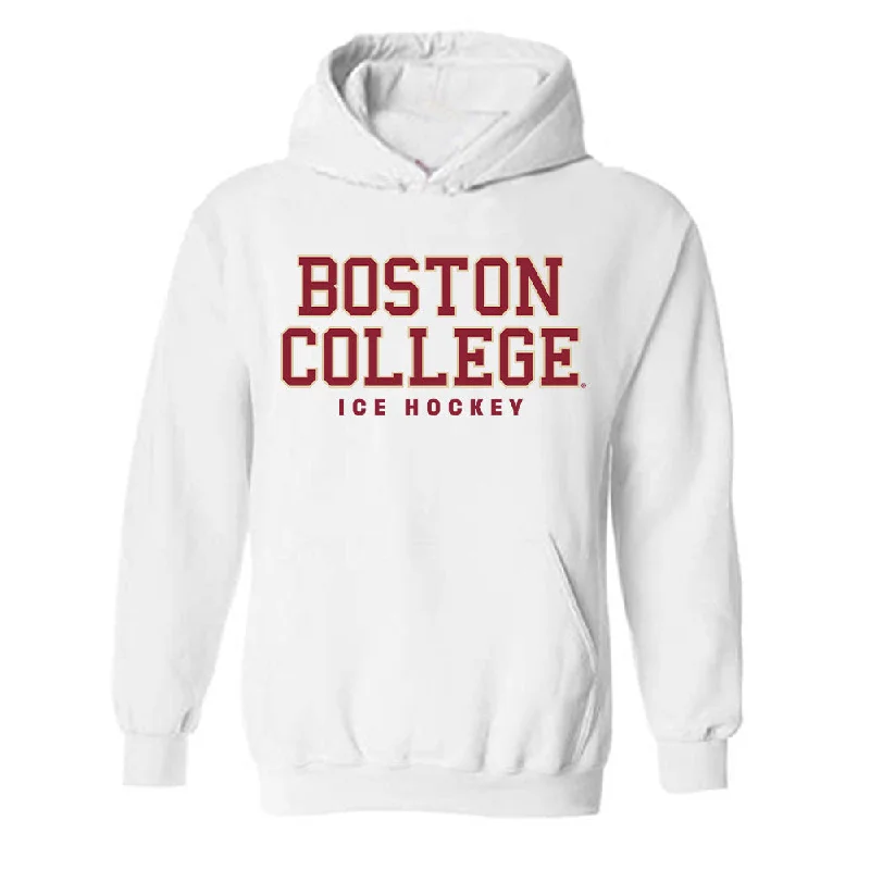 Boston College - NCAA Women's Ice Hockey : Alanna Devlin - Classic Shersey Hooded Sweatshirt Hoodie with Exposed Zipper Edgy Industrial