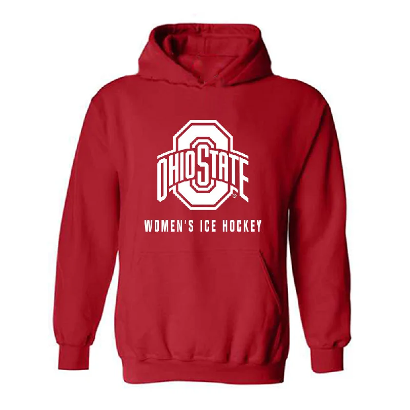 Ohio State - NCAA Women's Ice Hockey : Riley Brengman - Classic Shersey Hooded Sweatshirt Hoodie with Pattern Geometric Abstract