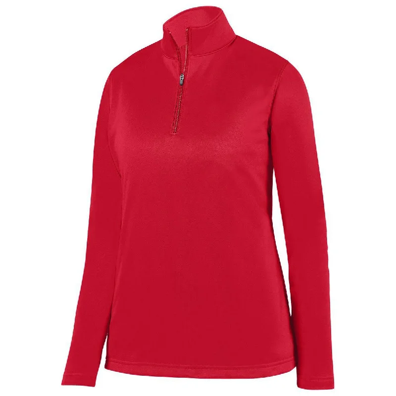 Augusta Women's Red Wicking Fleece Pullover Hooded Pullover Sweater