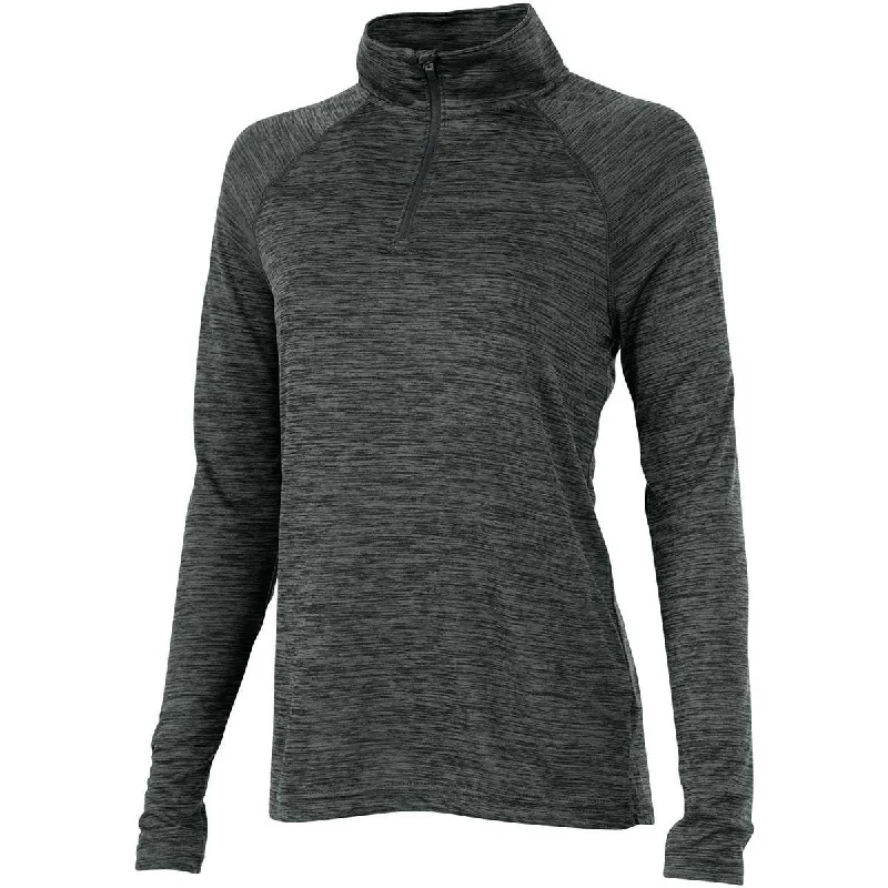 Charles River Women's Black Space Dye Performance Pullover Saggy Sleeve Comfort