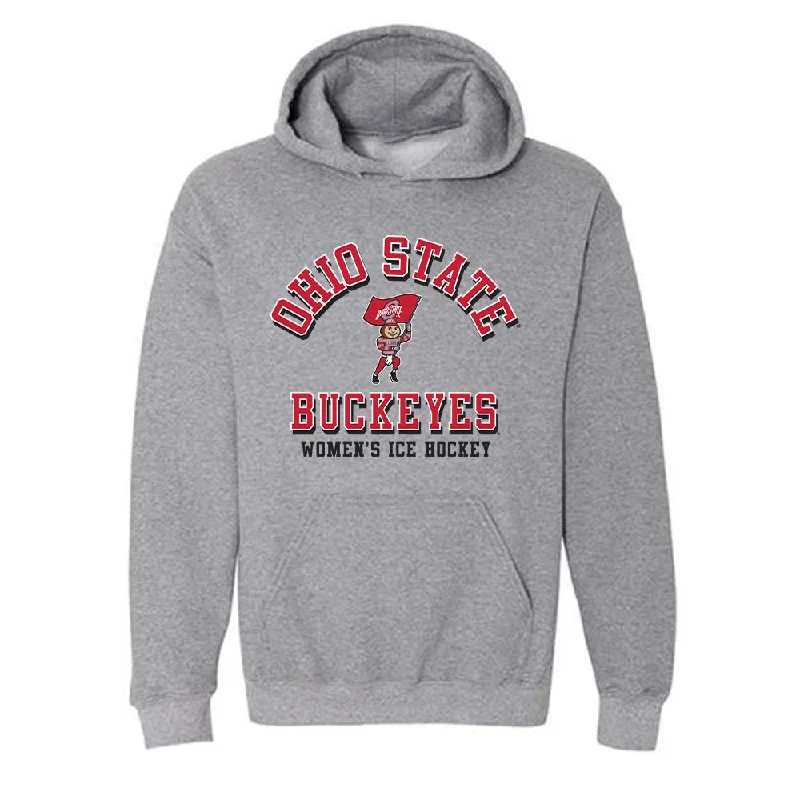 Ohio State - NCAA Women's Ice Hockey : Genevieve Klein - Classic Shersey Hooded Sweatshirt Hoodie with Illustration Artistic Creative