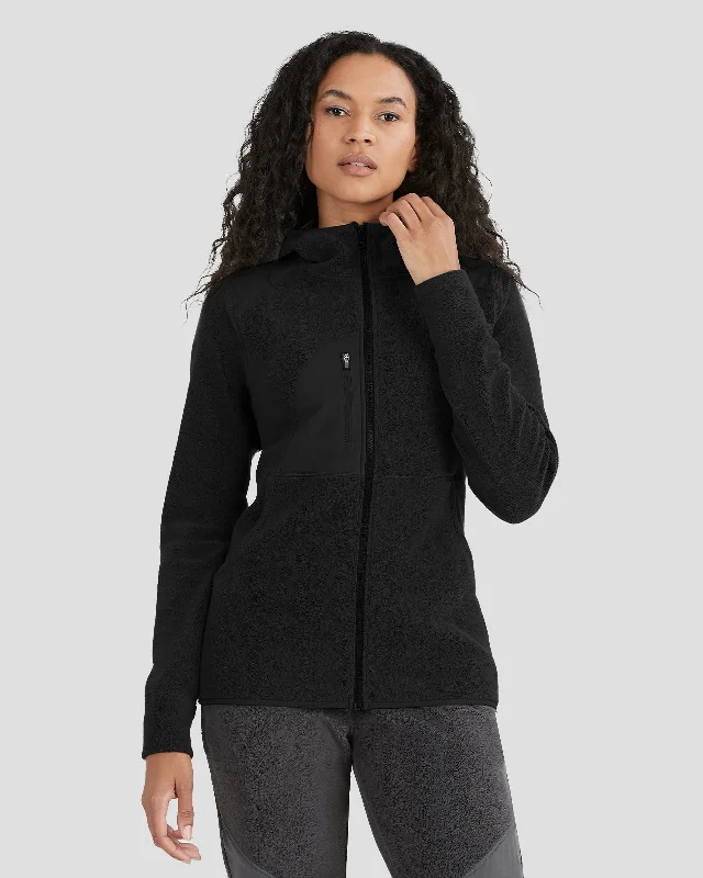 Women's C-Suite Mammoth Sherpa Fleece Mid-Layer Zipper Jacket Bomber Jacket Anorak Windbreaker