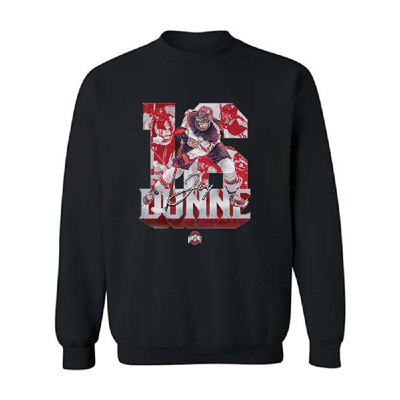 Ohio State - NCAA Women's Ice Hockey : Joy Dunne - Player Collage Crewneck Sweatshirt Hoodie Jacket Zipper Layering