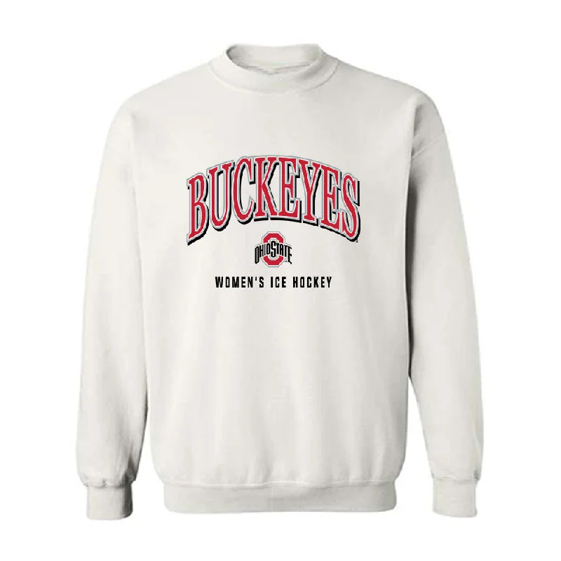 Ohio State - NCAA Women's Ice Hockey : Jordan Baxter - Classic Shersey Crewneck Sweatshirt Hoodie with Hem Patch Decorative Personalized