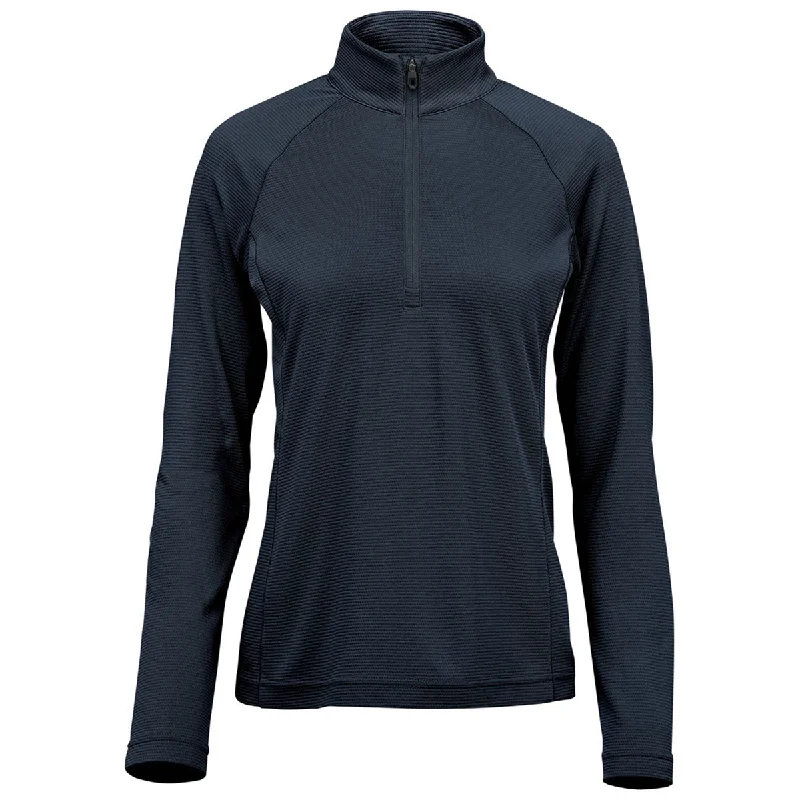 Stormtech Women's Navy Mesa 1/4 Zip Pullover Wide Sleeve Pullover