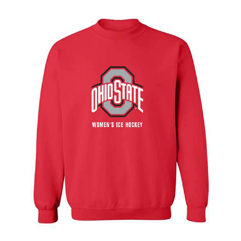 Ohio State - NCAA Women's Ice Hockey : Jordan Baxter - Classic Shersey Crewneck Sweatshirt Hoodie with Button Classic Timeless