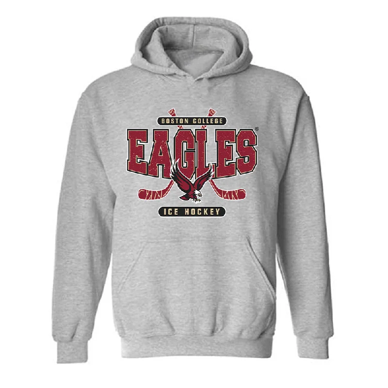 Boston College - NCAA Women's Ice Hockey : Julia Pellerin - Sports Shersey Hooded Sweatshirt Hoodie with Batwing Sleeves Loose Dramatic