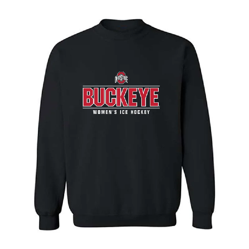 Ohio State - NCAA Women's Ice Hockey : Joy Dunne - Classic Shersey Crewneck Sweatshirt Hoodie with Exposed Zipper Edgy Industrial