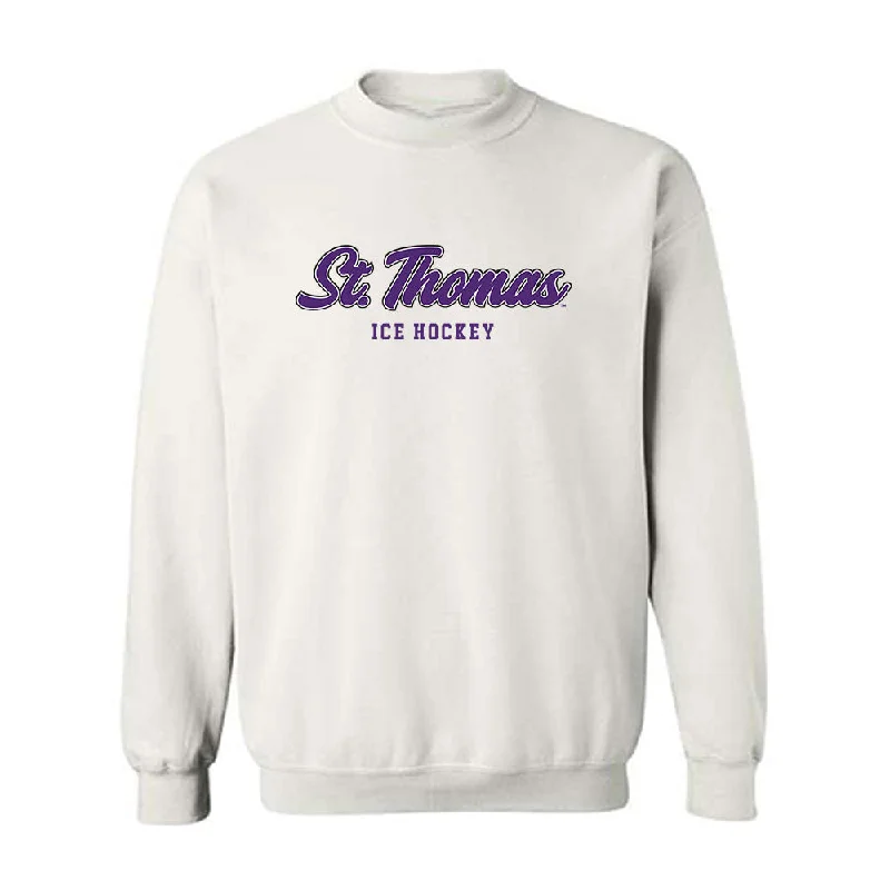 UST - NCAA Women's Ice Hockey : Calla Frank - Crewneck Sweatshirt Hoodie with Lace Feminine Delicate