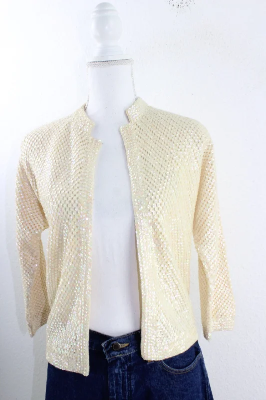 Vintage Sequins Jacket (S) Fleece Jacket Down Jacket Parka