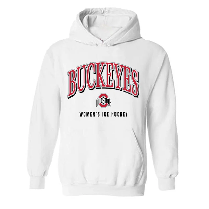 Ohio State - NCAA Women's Ice Hockey : Hailey MacLeod - Classic Shersey Hooded Sweatshirt Hoodie with High Neck Warm Protective