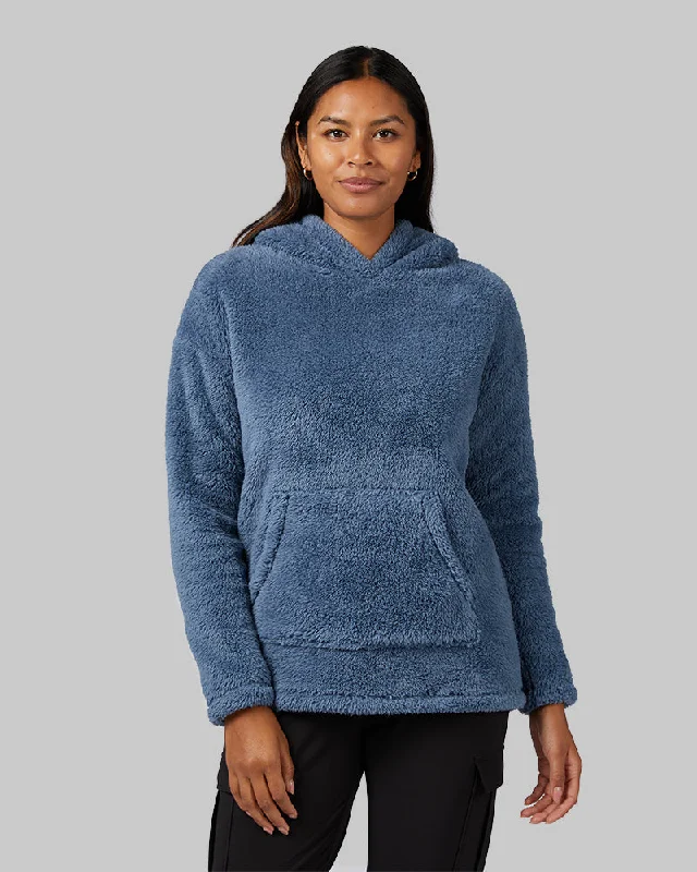 WOMEN'S SOFT SHERPA PULLOVER HOODIE Thin Wool Pullover