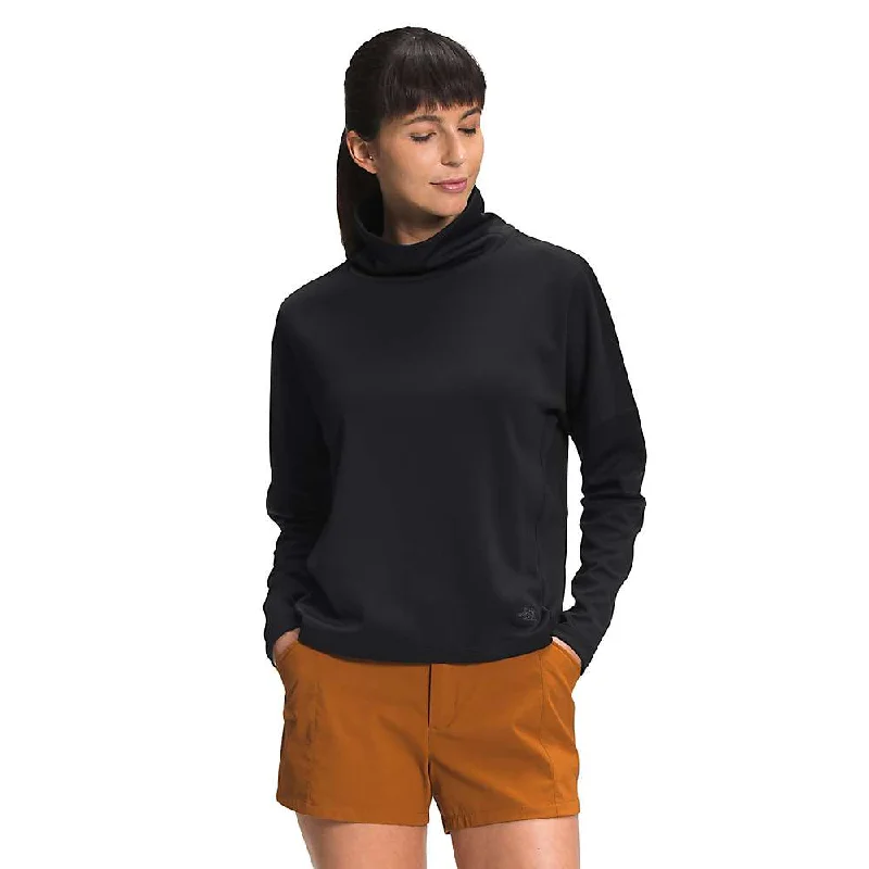 The North Face Women's EA Basin Funnel Neck LS Pullover One Shoulder Top