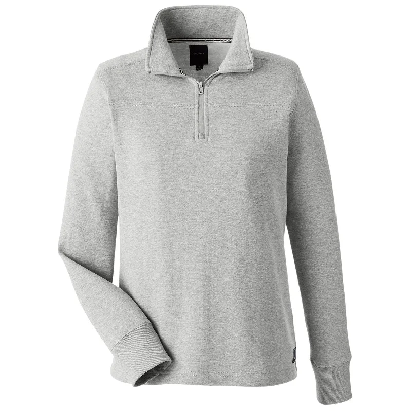 Nautica Women's Oxford Anchor Quarter-Zip Pullover Over Sleeve Pullover