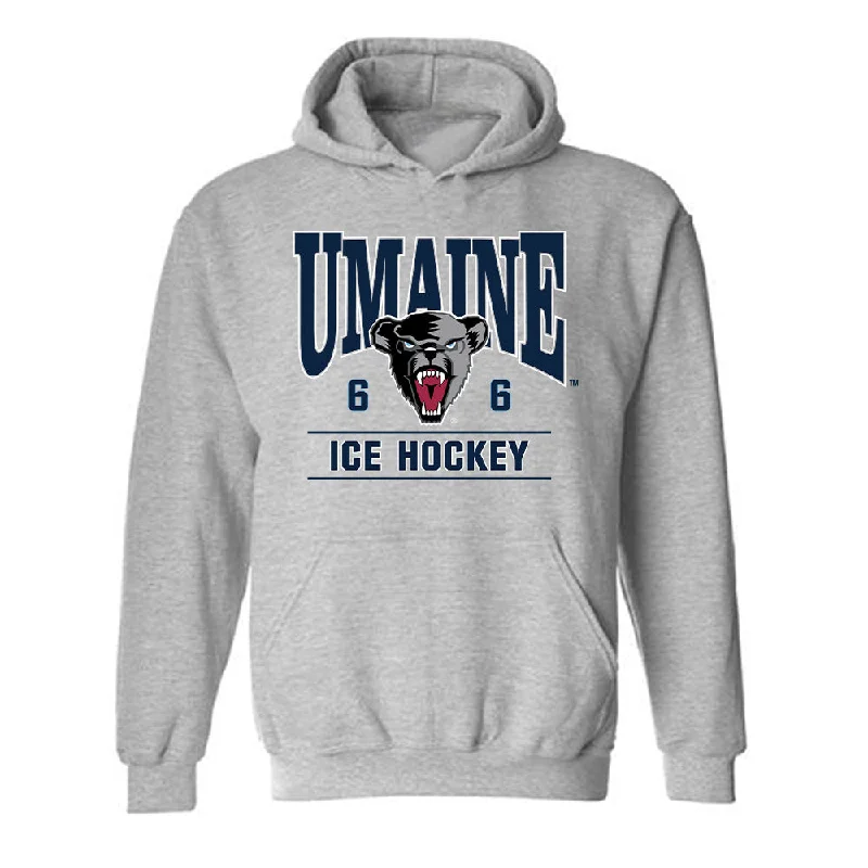 Maine - NCAA Women's Ice Hockey : Gracie Hanson - Classic Fashion Shersey Hooded Sweatshirt Hoodie with Hidden Zipper Minimalist Clean