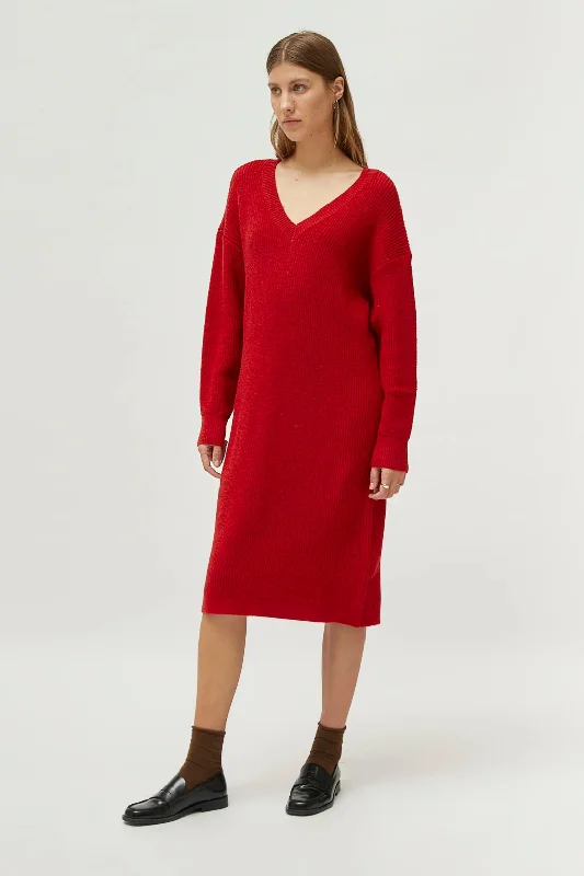 Compañia Fantastica Rosalind Sweater Dress Hooded Sweater Collared Sweater Shawl Collar