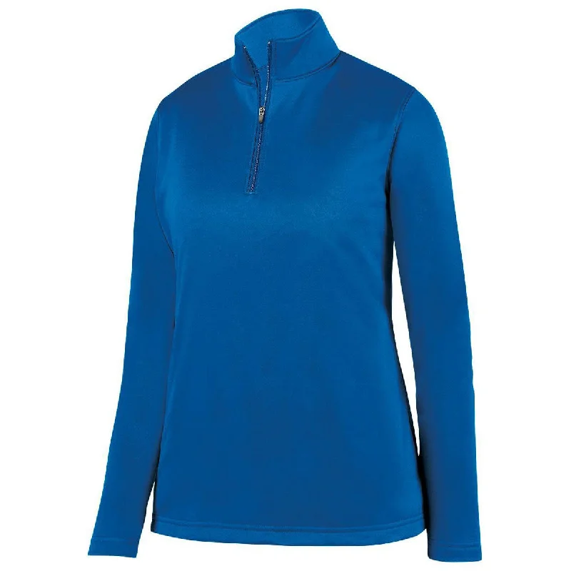 Augusta Women's Royal Wicking Fleece Pullover Sabrina Neck Pullover