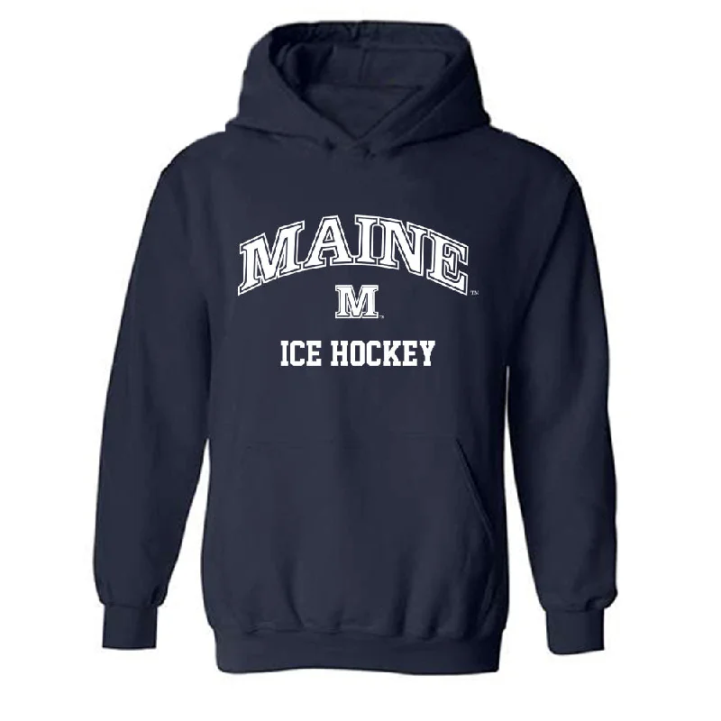 Maine - NCAA Women's Ice Hockey : Madisyn Ryan - Classic Shersey Hooded Sweatshirt Hoodie with Ribbed Neckline Snug Warm