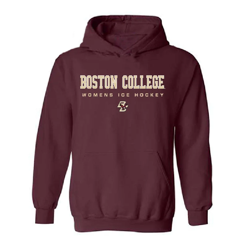 Boston College - NCAA Women's Ice Hockey : Alanna Devlin - Hooded Sweatshirt Hoodie with Full-Zip Functional Layering