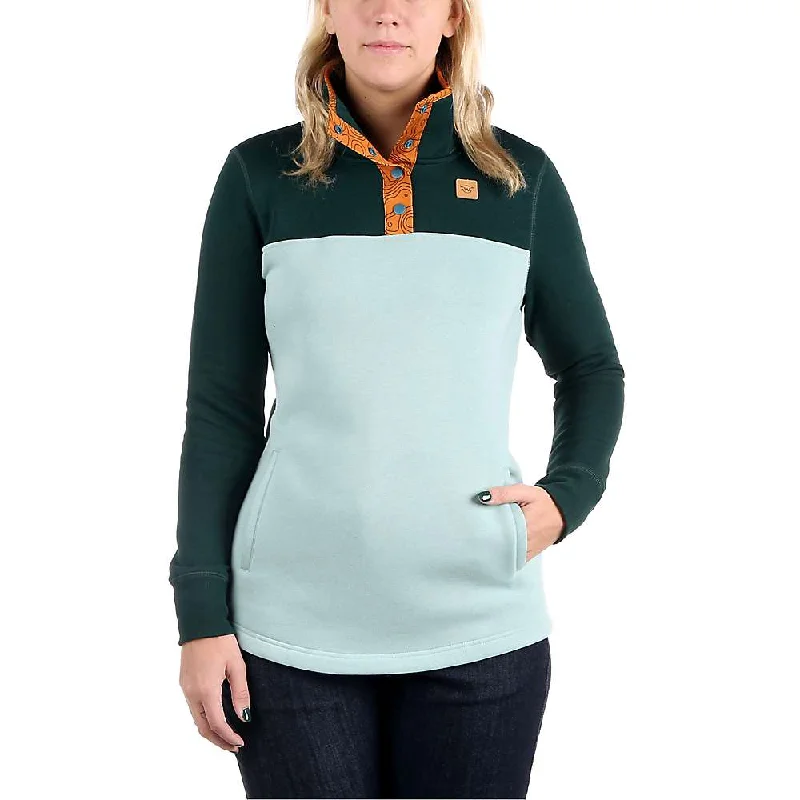 Moosejaw Womens Long Weekend Snap Pullover Jewel Neck Pullover