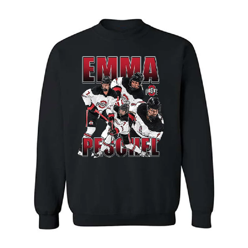 Ohio State - NCAA Women's Ice Hockey : Emma Peschel - Crewneck Sweatshirt Hoodie with Reflective Safety Nightwear