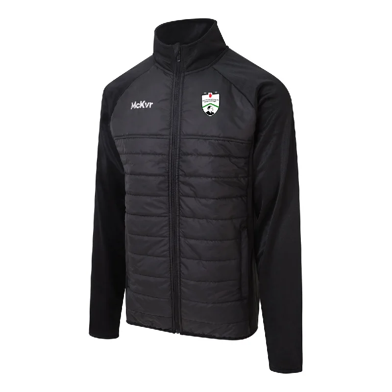 Mc Keever Fintona Pearses GAA Core 22 Hybrid Jacket - Adult - Black Satin Fabric Silk Fabric Chiffon Fabric