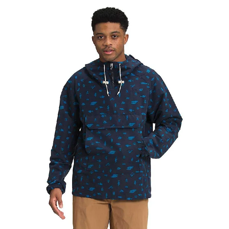 Mens Printed Class V Pullover Faux Fur Trim