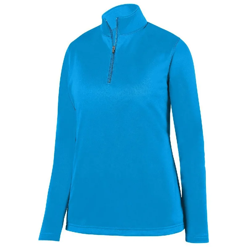 Augusta Women's Power Blue Wicking Fleece Pullover Scalloped Neck Pullover