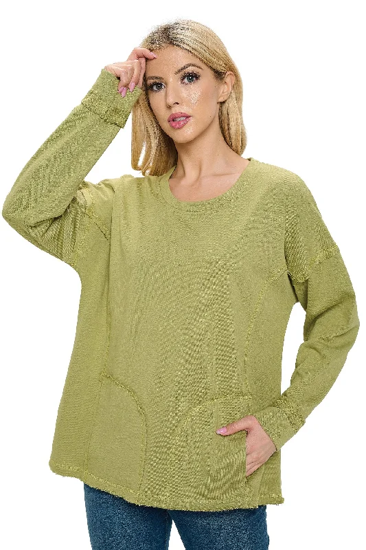 Pullover Casual Patchwork Pockets Turtleneck Warm Pullover