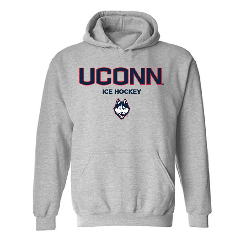 UConn - NCAA Women's Ice Hockey : Tia Chan - Classic Shersey Hooded Sweatshirt Hoodie with Rolled Sleeves Casual Relaxed