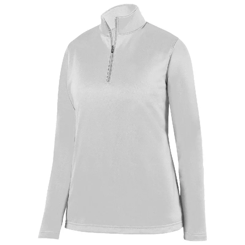 Augusta Women's White Wicking Fleece Pullover Long Sleeve Pullover